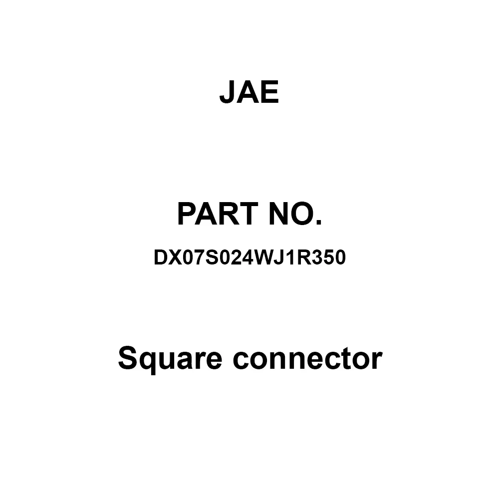 JAE Square Connector 24 Pole 100 mΩ Receptacle, DX07S024WJ1R350 (1 Roll (350 Pcs))