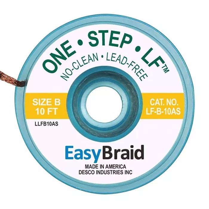 EASYBRAID Desoldering Braid, 10Ft, 25/Pack, LF-B-10AS