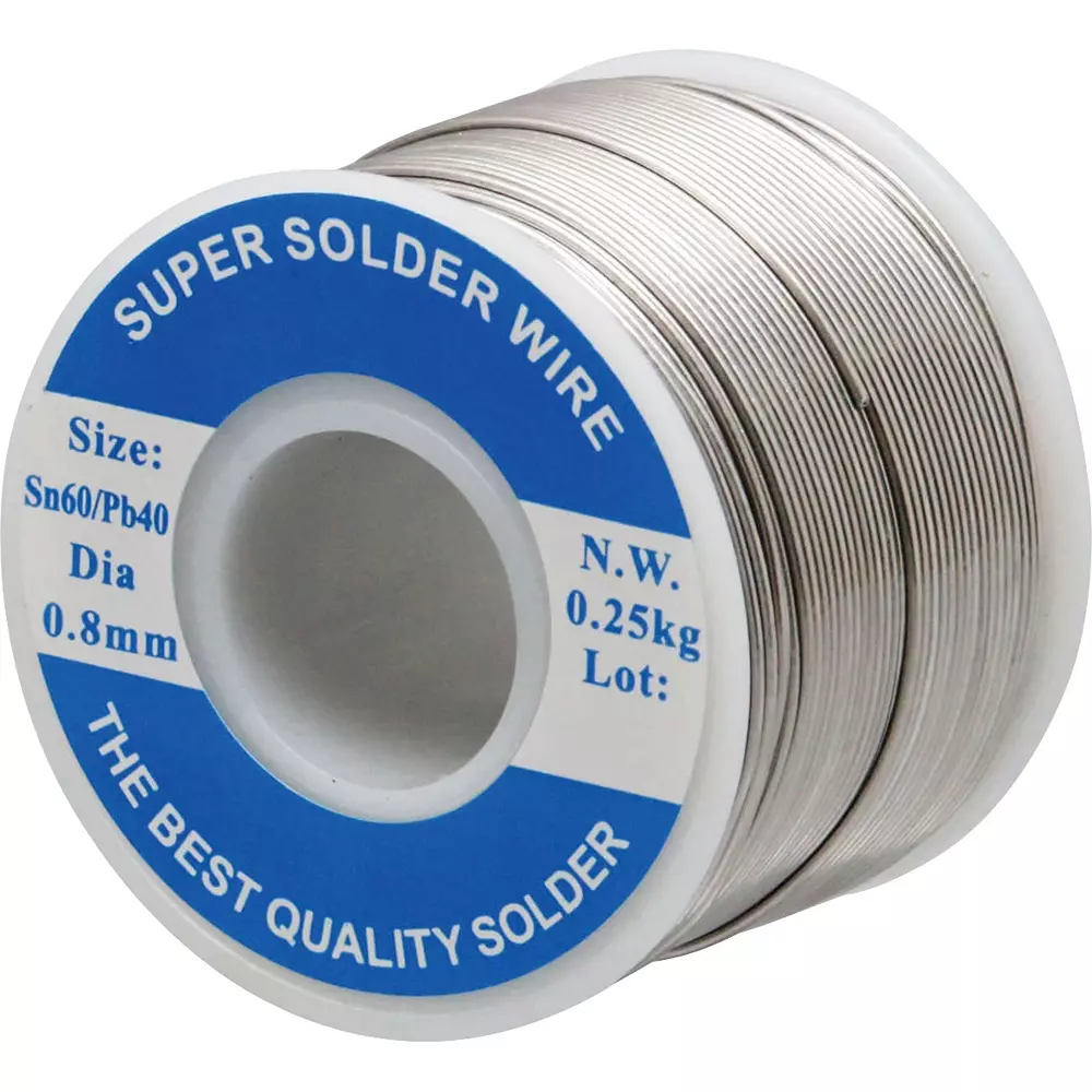 MonotaRO Roll Solder Wire mass 0.25 kg Wire Diameter Φ 0.8 mm Alloy Composition Sn (tin) 60%, Pb (lead) 40% Wt%, RH60-R0.8 (Roll of 1 Pcs)