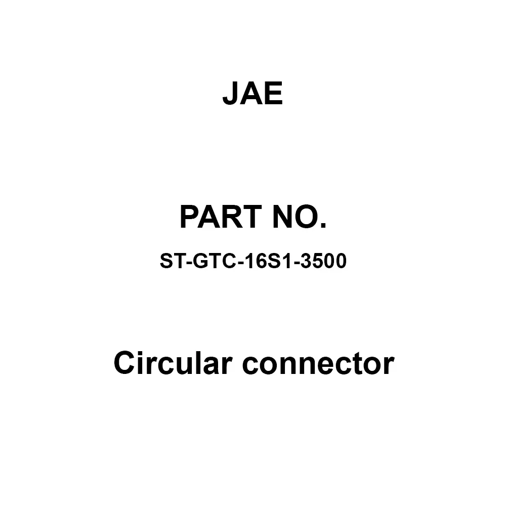 JAE Circular Connector 5000 mΩ Insulation Resistance, ST-GTC-16S1-3500 (1 Roll (3500 Pcs))