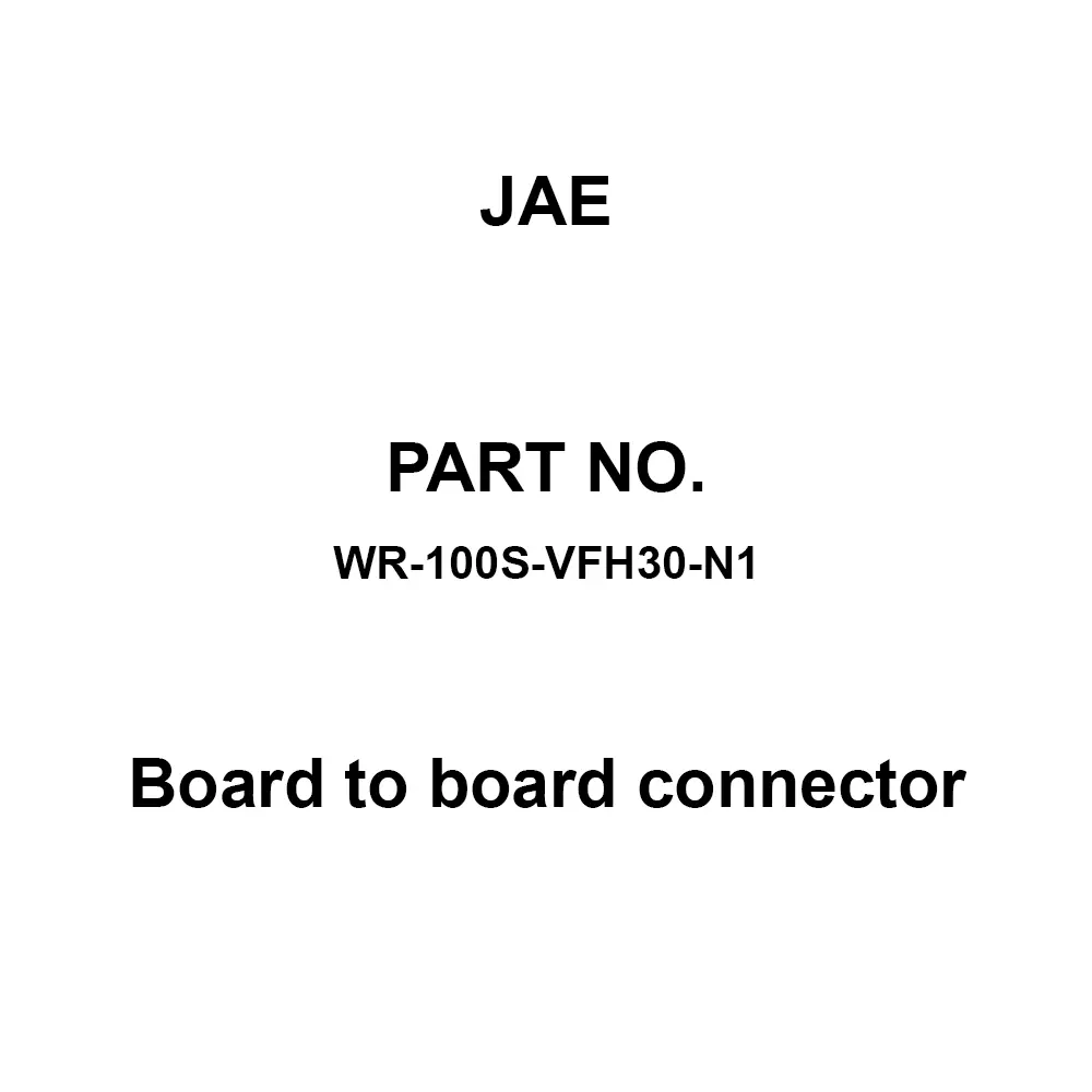 JAE Board-to-Board Connector 100 Pole 100 mΩ, WR-100S-VFH30-N1 (50 Pcs)