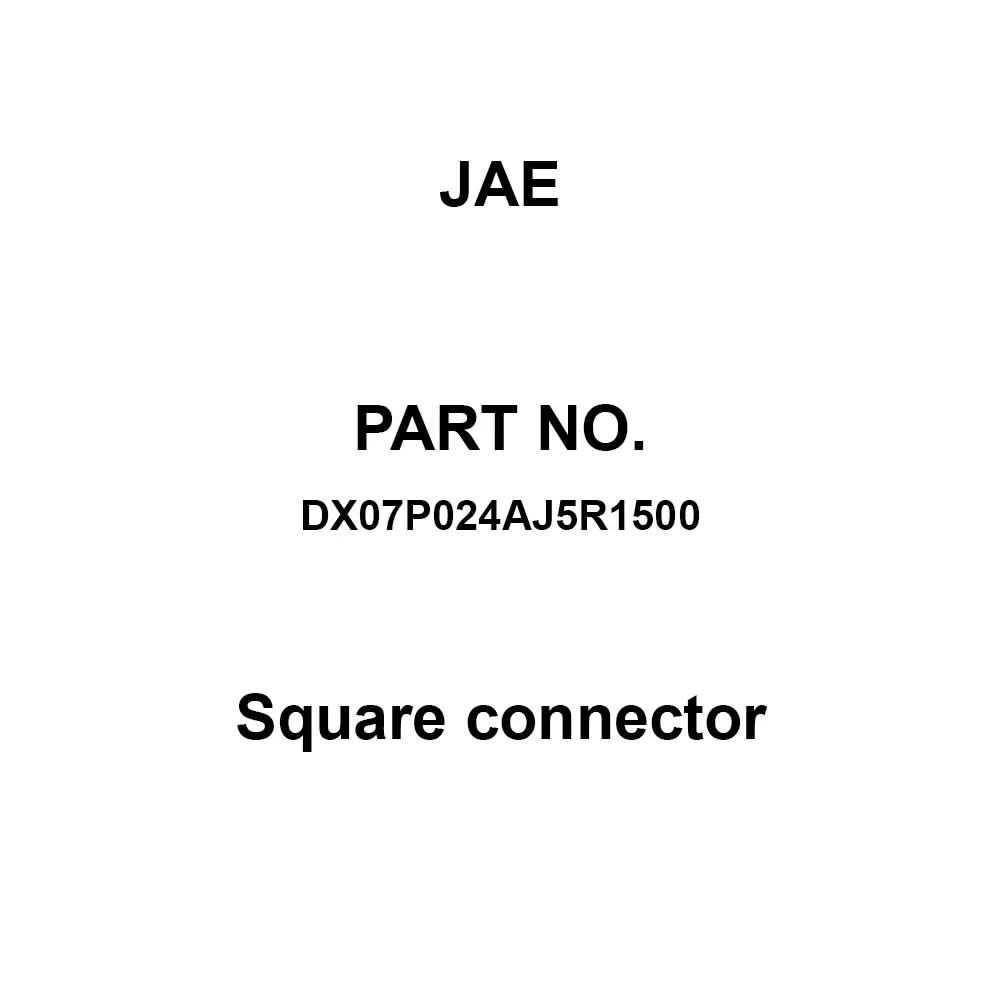 JAE Square Connector 24 Pole 100 mΩ Plug, DX07P024AJ5R1500 (1 Roll (1500 Pcs))