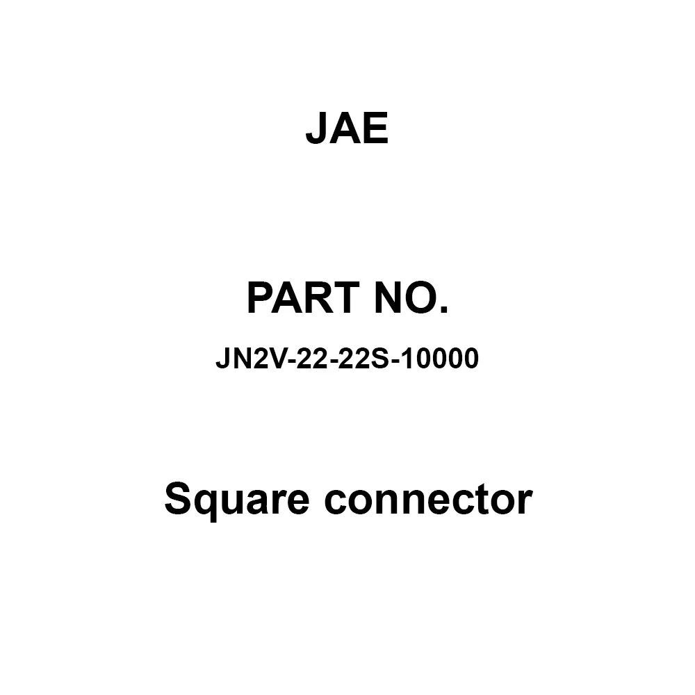 JAE Square Connector 1000 mΩ Crimp Contact, JN2V-22-22S-10000 (1 Roll (10000 Pcs))