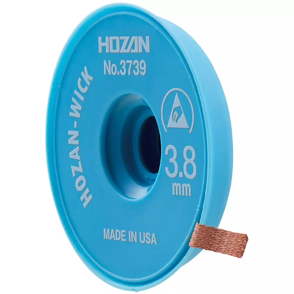 HOZAN Solder Suction Wire Copper Desoldering Wick 3.5mm Width, NO.3739