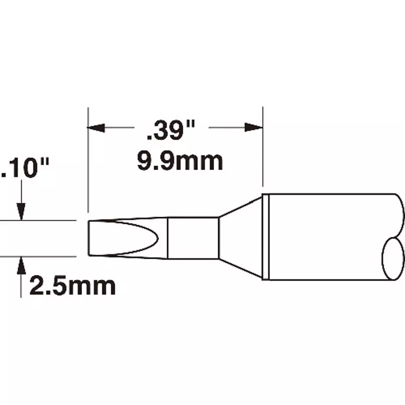 METCAL Chip Cartridge D type 2.5x9.9 mm Standard, CVC-7CH0025S