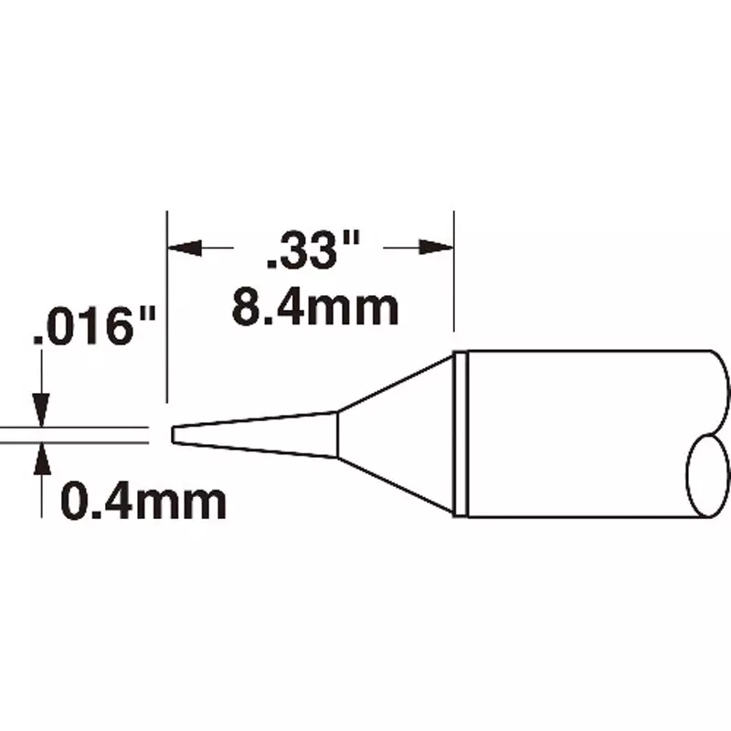 METCAL Chip Cartridge B type 0.4x8.4 mm Standard, CVC-7CN1404S