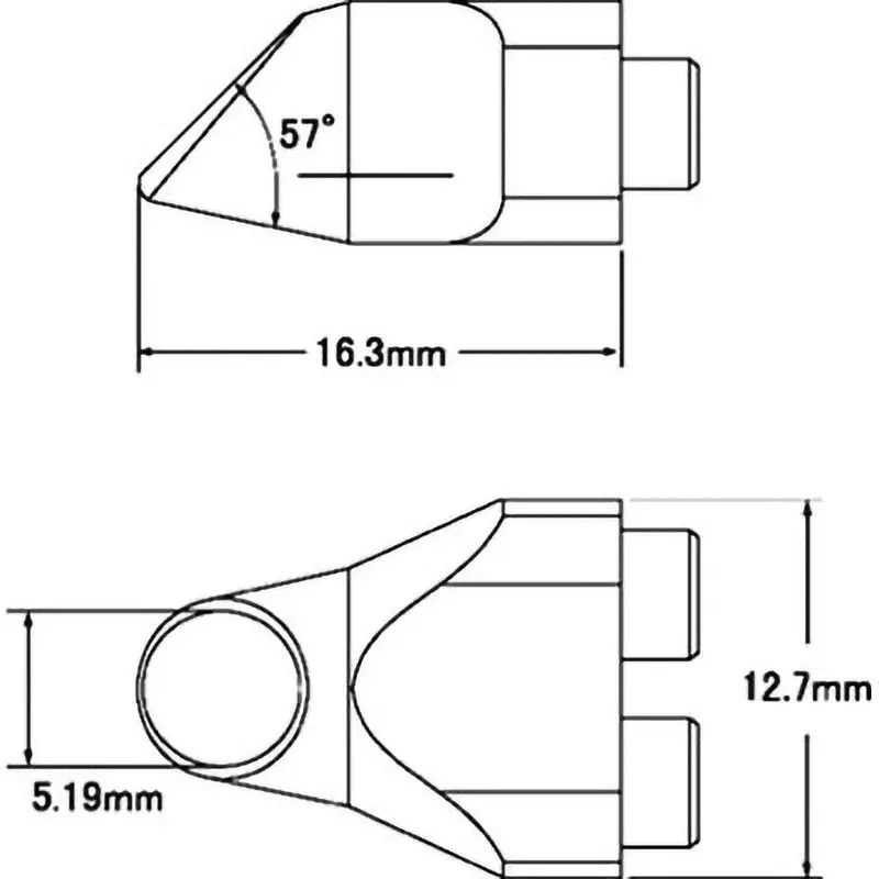 METCAL Chip Cartridge C Type / Dual 7.5 mm Dimension 492℃ Max Heat Temperature, SMTC-8DRH75D