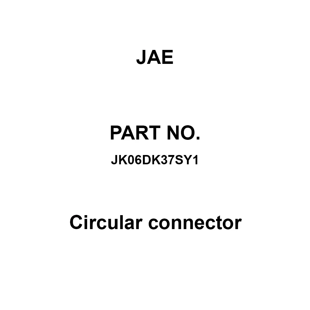 JAE Circular Connector 37 Pole 5000 mΩ Insulation Resistance, JK06DK37SY1 (5 Pcs)