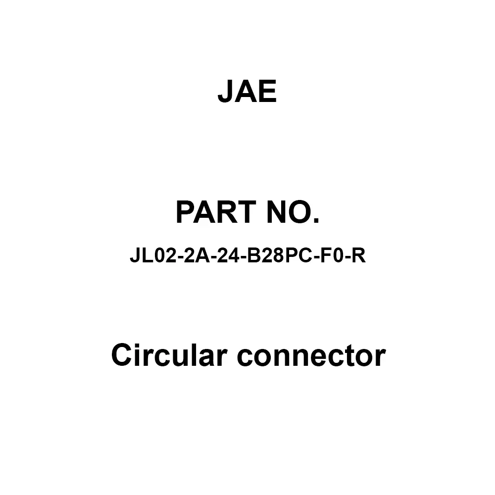 JAE Circular Connector 24 Pole 5000 mΩ Insulation Resistance, JL02-2A-24-B28PC-F0-R (5 Pcs)