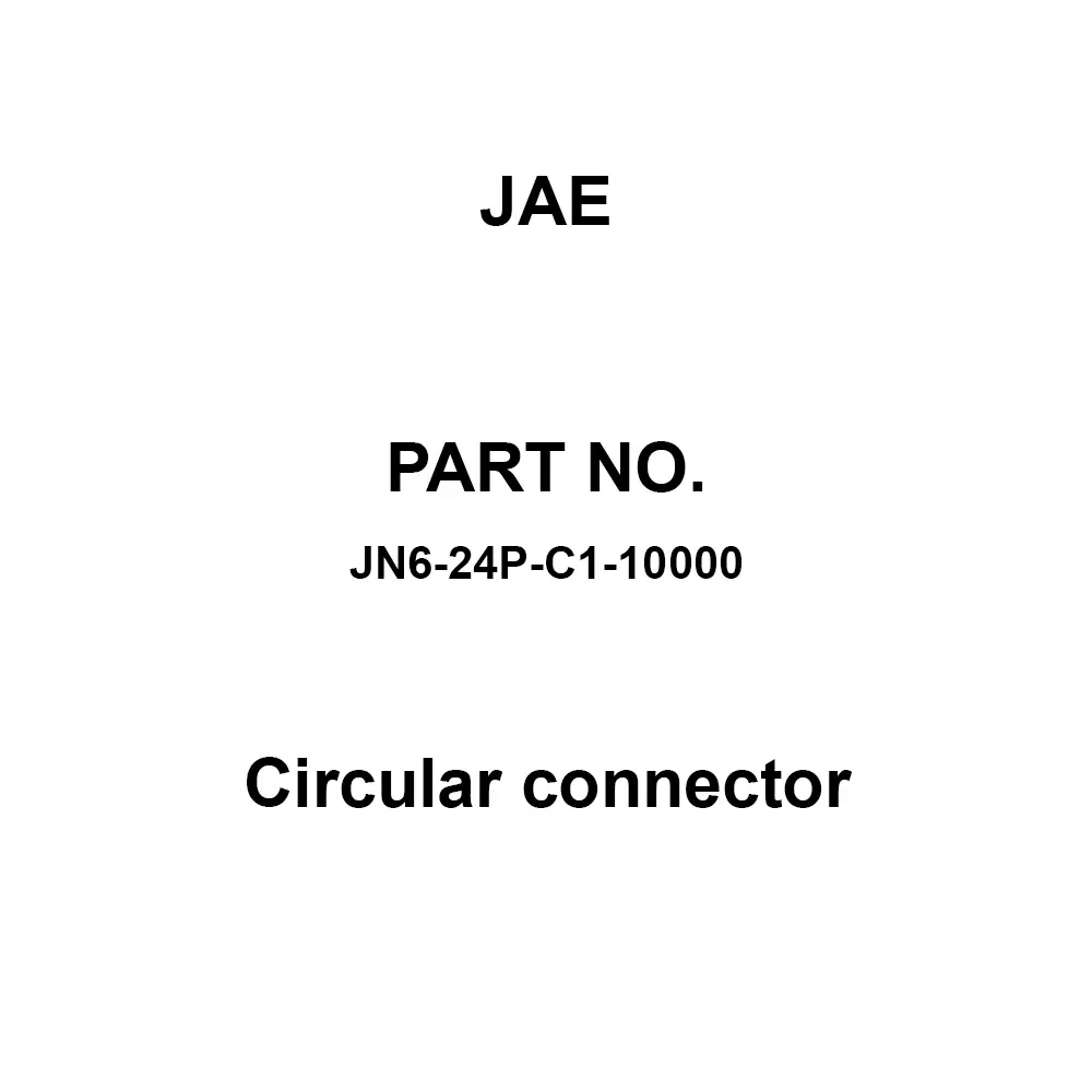 JAE Circular Connector 1000 mΩ Insulation Resistance, JN6-24P-C1-10000 (1 Roll (10000 Pcs))