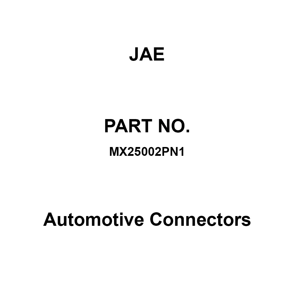 JAE Automotive Connectors 2 Pole 100 mΩ Pin Housing, MX25002PN1 (100 Pcs)