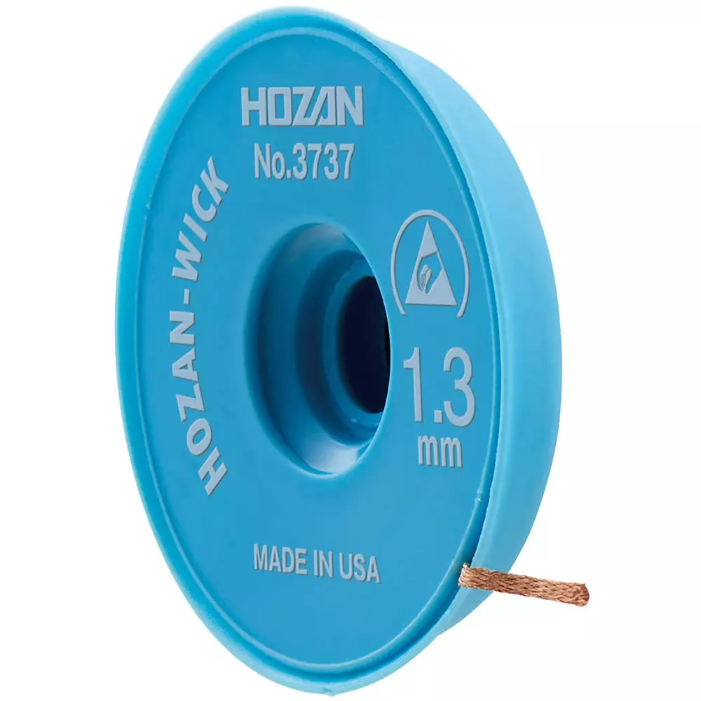HOZAN Solder Suction Wire Copper Desoldering Wick 2.5mm Width, NO.3737