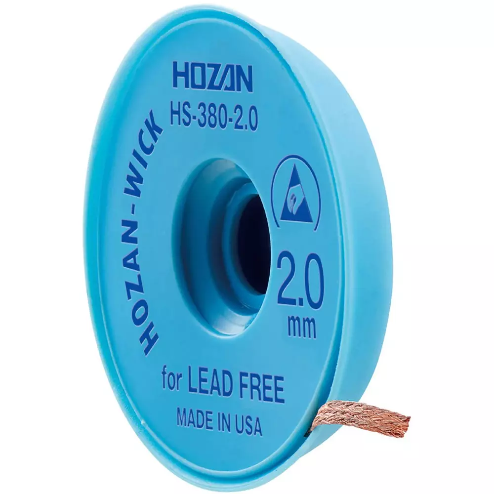 HOZAN Solder Absorption Line Desoldering Wick 2.0mm Width, HS-380-2.0