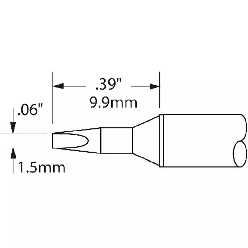 METCAL Chip Cartridge D type 1.5x9.9 mm Standard, CVC-7CH0014S