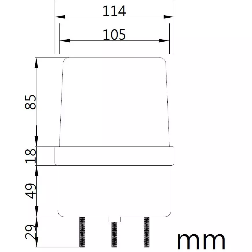 monotaro-rotating-light-incandescent-light-bulb-mass-04-kg-rated-voltage-dc24-v-lead-wire-length-2700-mm-45983788