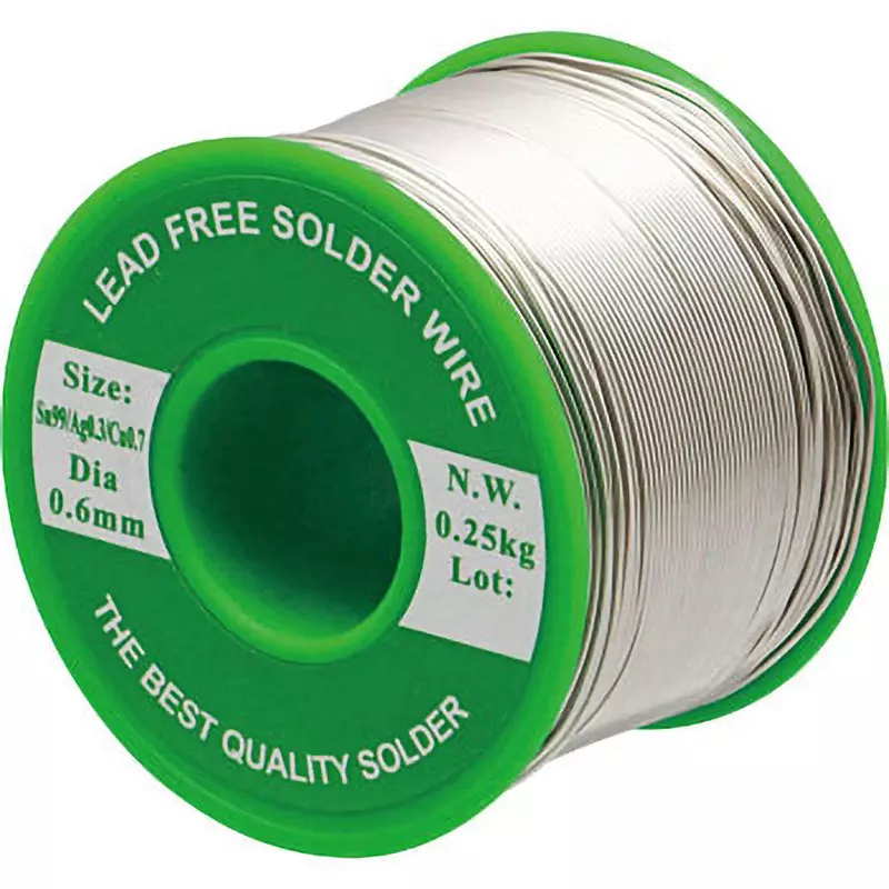 MonotaRO Winding Solder Lead-Free Type with mass kg 0.25 for Industrial and Daily Use Applications, Su99-R0.6 (1 Roll)