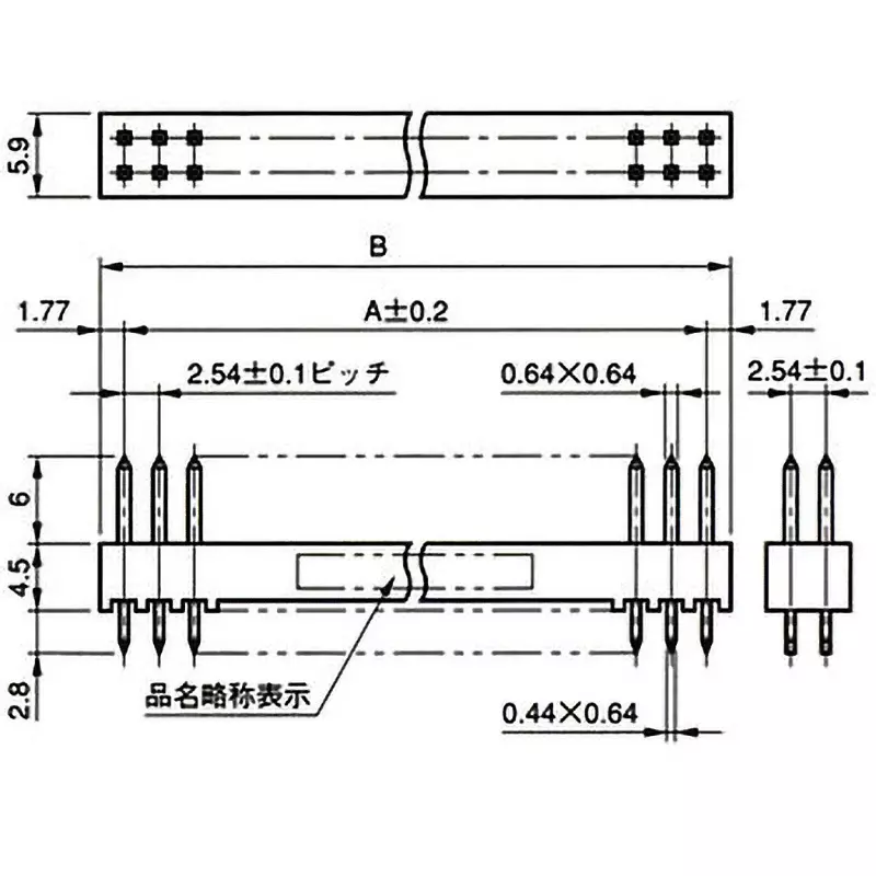 jae-board-to-wire-connection-connector-ps-series-straight-through-hole-type-for-open-pin-header-ps-10pe-d4t1-pn1