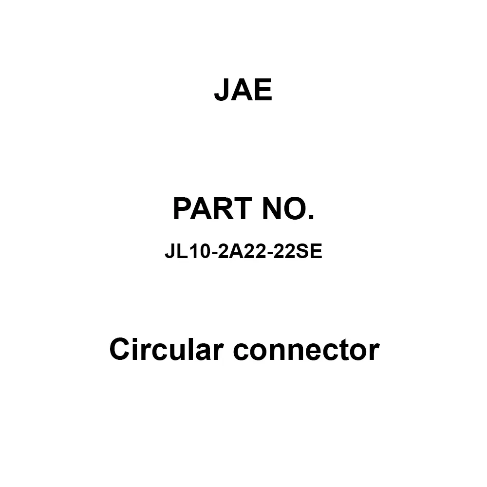 JAE Circular Connector 4 Pole 1000 mΩ Insulation Resistance, JL10-2A22-22SE