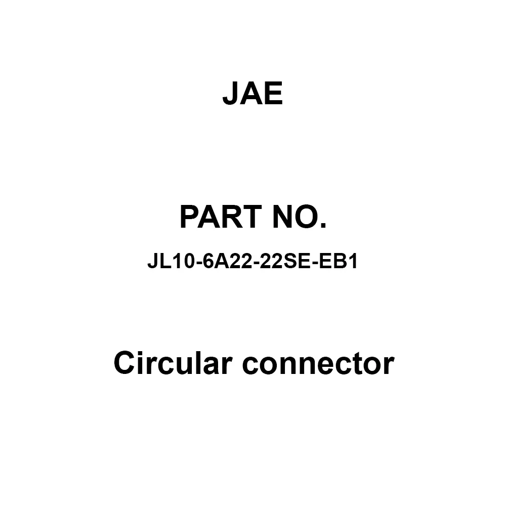 JAE Circular Connector 4 Pole 1000 mΩ Insulation Resistance, JL10-6A22-22SE-EB1