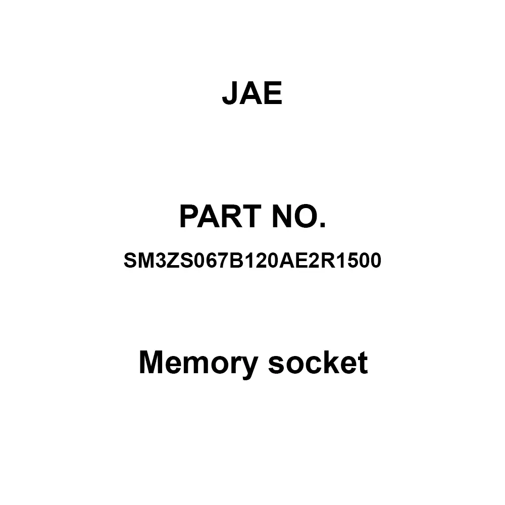 JAE Memory Socket 67 Pole 0.5 A, SM3ZS067B120AE2R1500 (1 Roll (1500 Pcs))