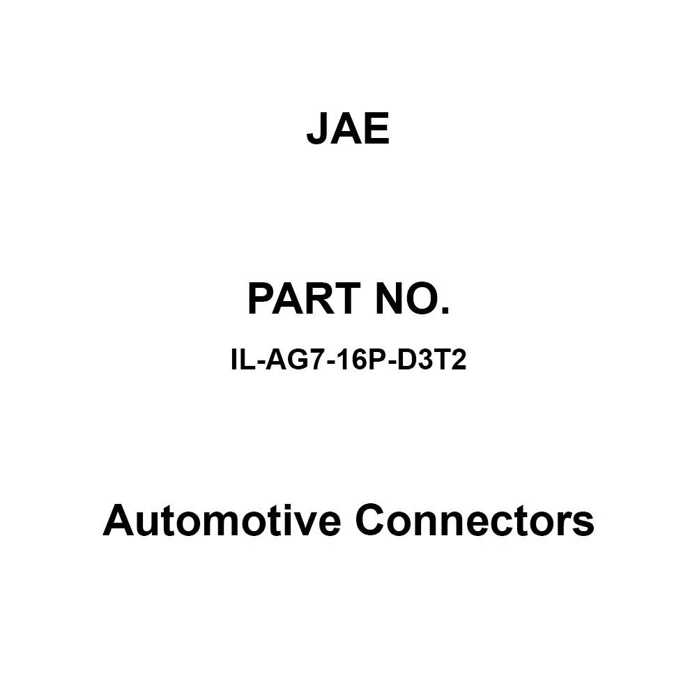JAE Automotive Connectors 16 Pole 100 mΩ Pin Header 3 Amp, IL-AG7-16P-D3T2 (13 Pcs)