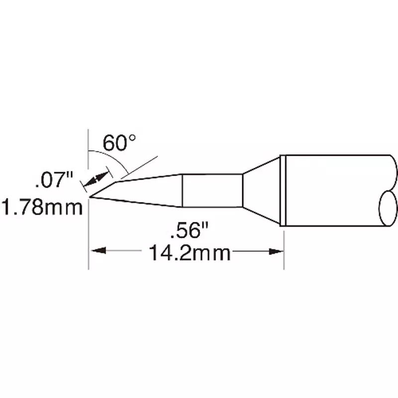 METCAL Chip Cartridge C type 1.78x14.2 mm Standard, CVC-7BV6018R