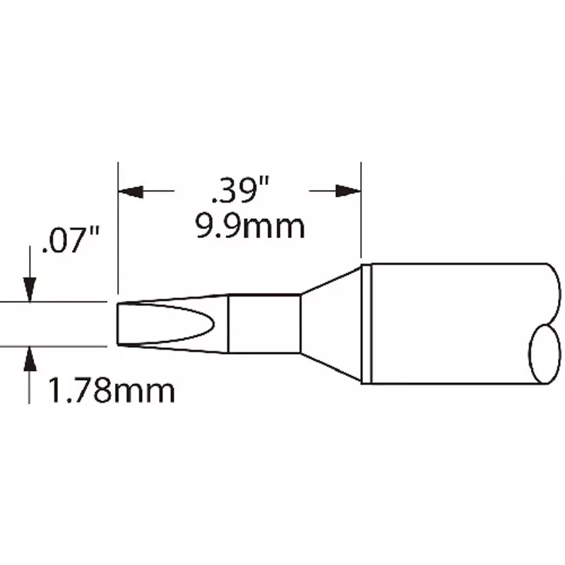 METCAL Chip Cartridge D-type 1.78 mm x 9.9 mm Standard, CVC-7CH0018S