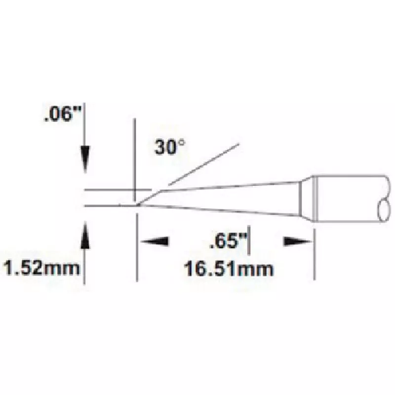METCAL Chip Cartridge C type 1.5x16.51 mm Standard, SMC-7HF6015S