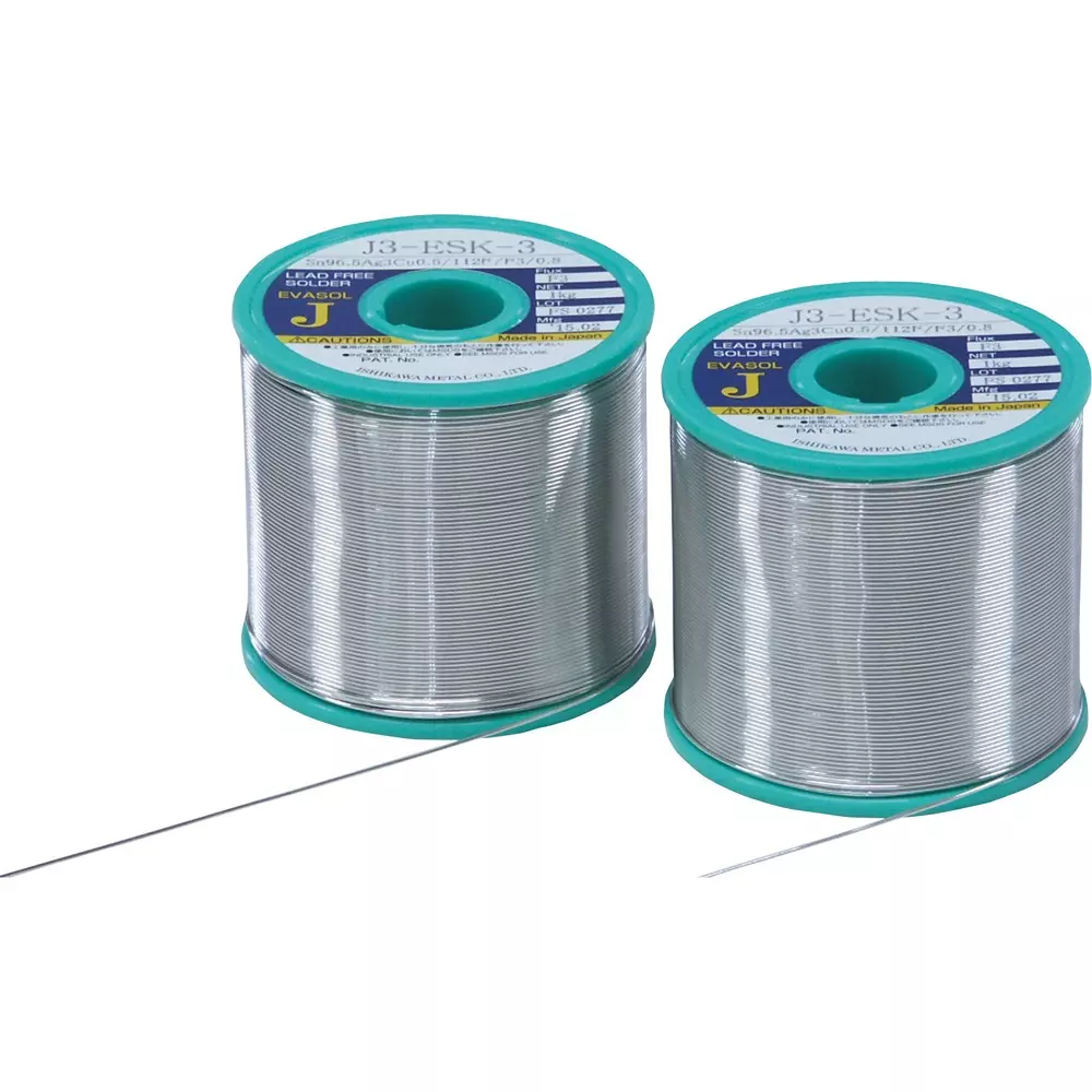 ISHIKAWA Lead-Free Flux-Cored Solder 217 to 220 Melting Point, J3ESK3-05