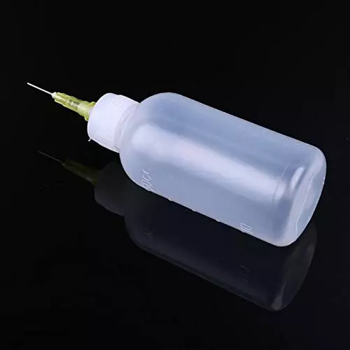 SCHOFIC 50 ml Rosin Flux Alcohol Syringe Bottle for Dispenser Rosin Solder Flux + Needles, ‎ESD-DB-50 (Pack of 50)