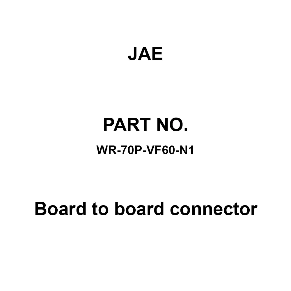 JAE Board-to-Board Connector 70 Pole 100 mΩ, WR-70P-VF60-N1 (50 Pcs)
