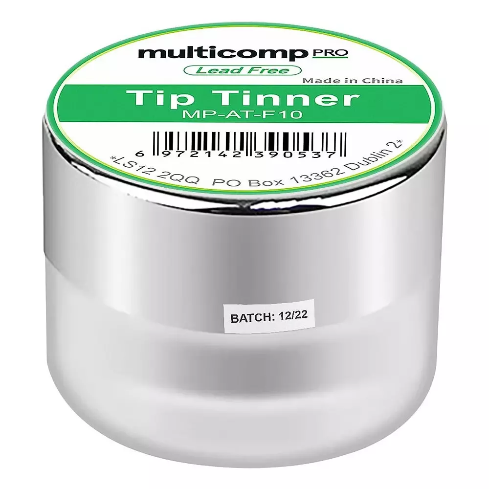 MULTICOMP PRO Tip Tinner Soldering Tips and Re-tin For Use With Accessory Type, MP-AT-F10