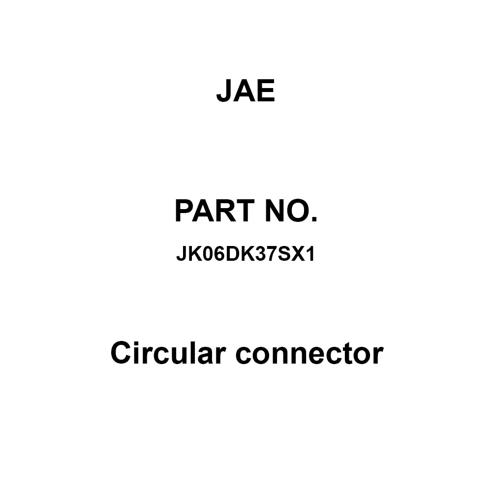 JAE Circular Connector 37 Pole 5000 mΩ Insulation Resistance, JK06DK37SX1 (5 Pcs)