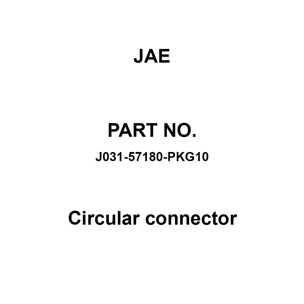 Buy JAE Circular Connector 5000 mΩ Insulation Resistance, J031-57180 ...