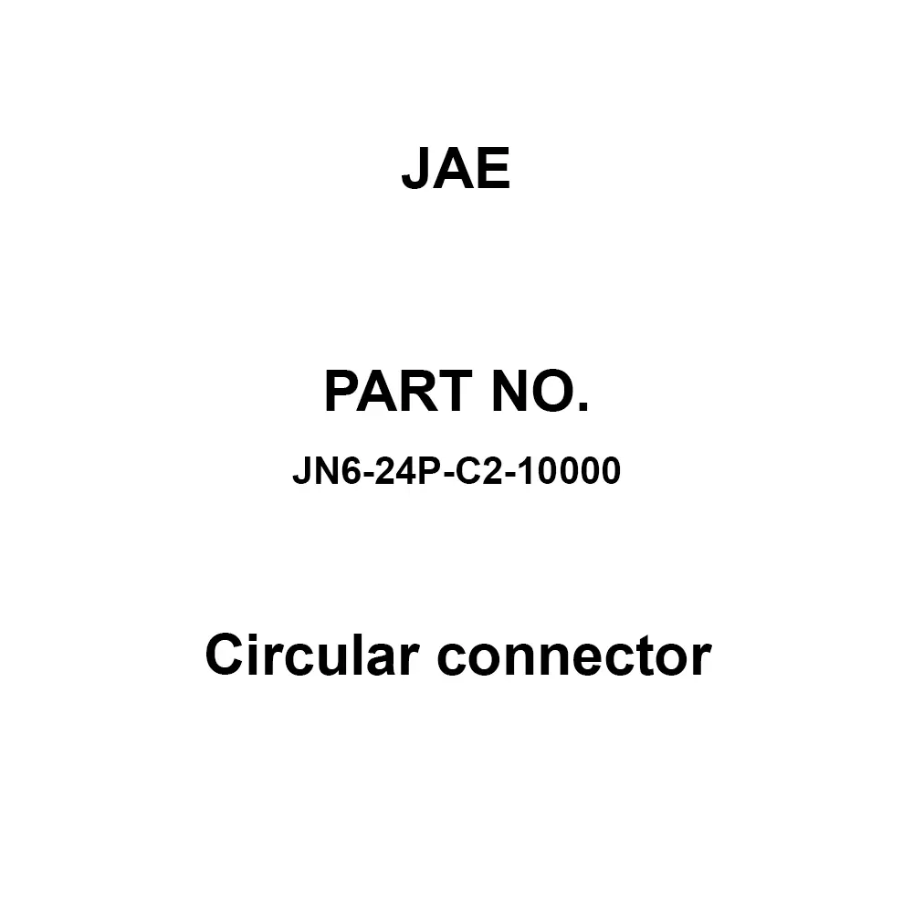 JAE Circular Connector 1000 mΩ Insulation Resistance, JN6-24P-C2-10000 (1 Roll (10000 Pcs))