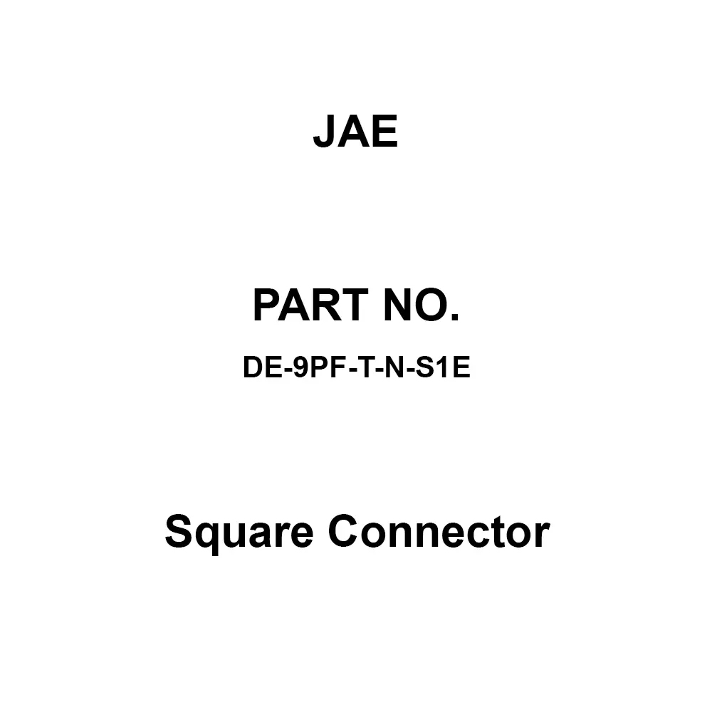 JAE Square Connector 9 Pole Board Side Connector, DE-9PF-T-N-S1E (10 Pcs)