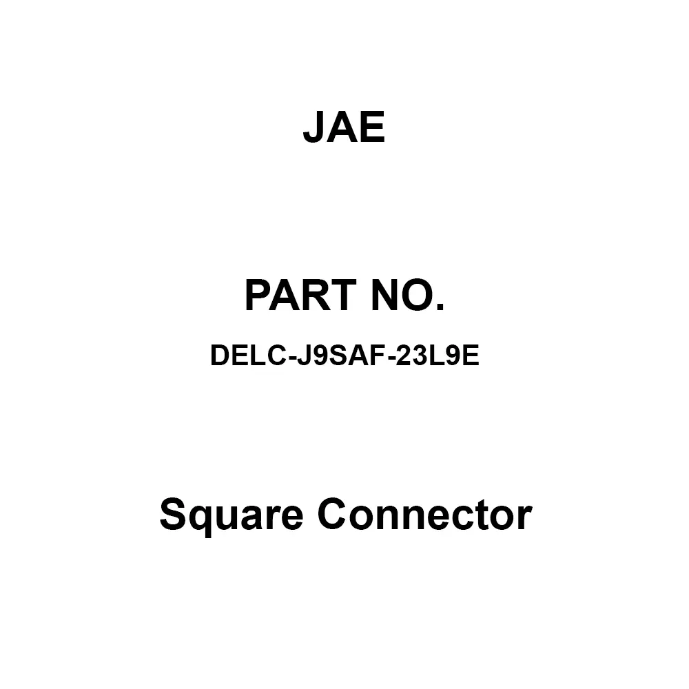 JAE Square Connector 9 Pole Board Side Connector, DELC-J9SAF-23L9E (10 Pcs)