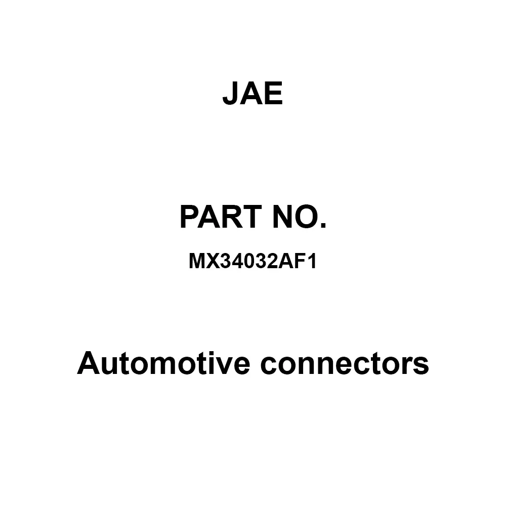 JAE Automotive Connectors 32 Pole 100 mΩ Socket Housing, MX34032AF1 (40 Pcs)