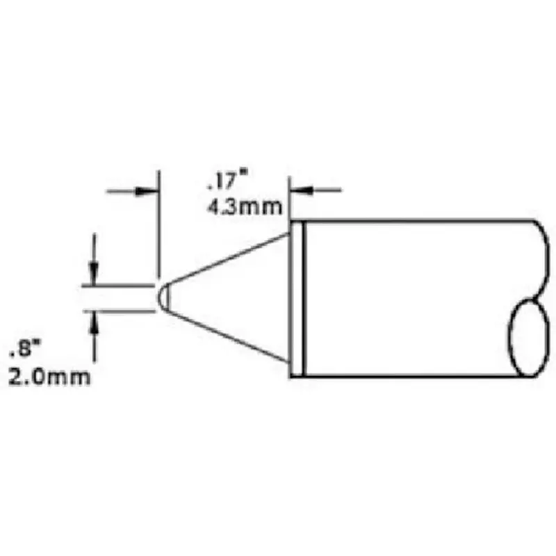 METCAL Chip Cartridge B type 2.0x4.3 mm Standard, CVC-7CN4302S