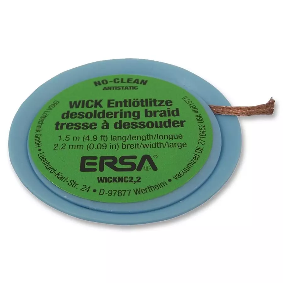 ERSA DESOLDERING BRAID, 2.2M, 0WICKNC2.2/SB