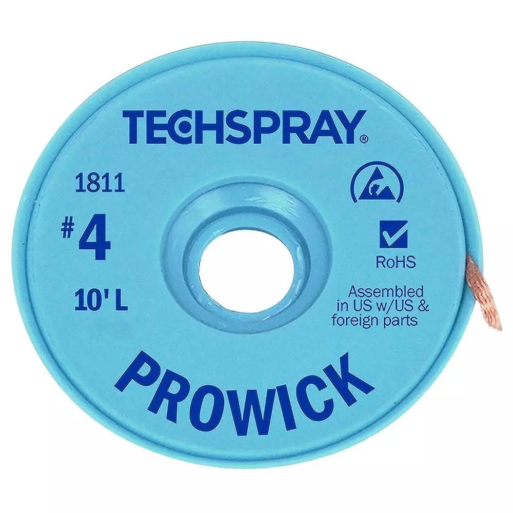 TECHSPRAY Braid, Desoldering, 2.5mm, 0.25M, 1811-10F