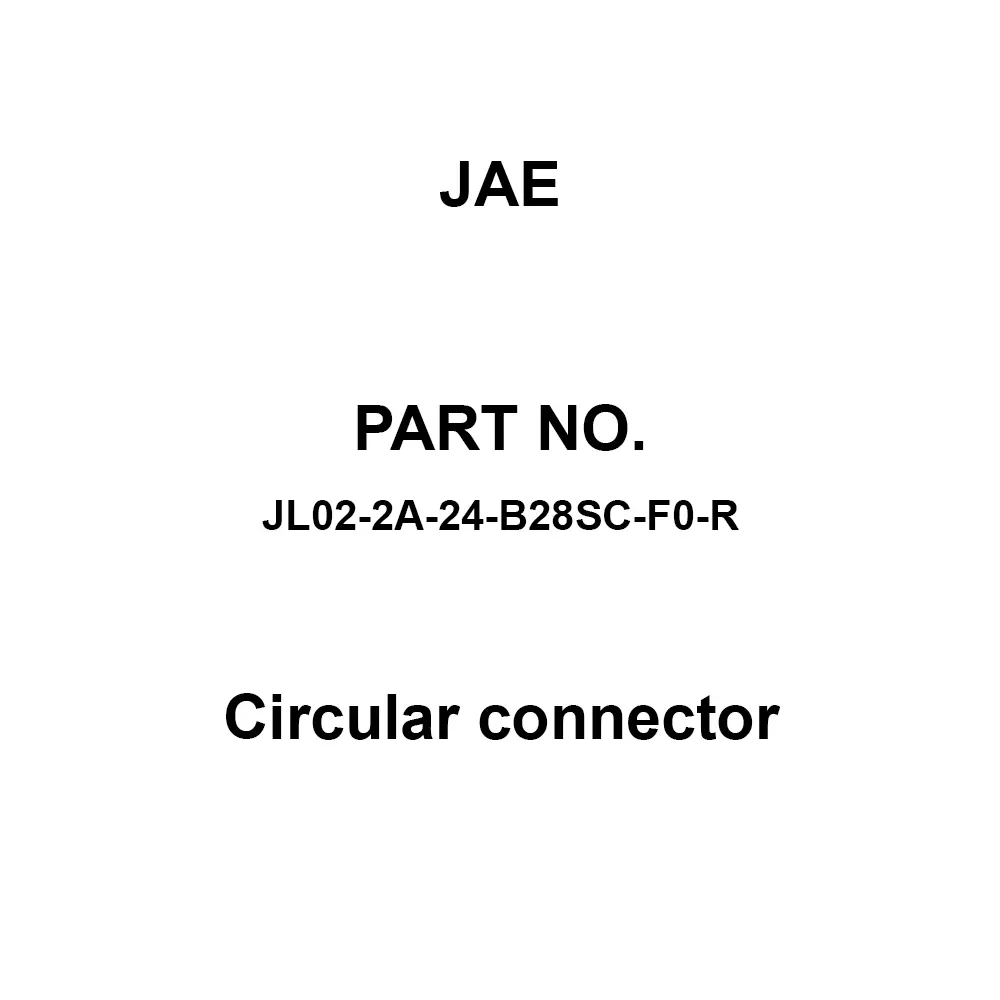 JAE Circular Connector 24 Pole 5000 mΩ Insulation Resistance, JL02-2A-24-B28SC-F0-R (5 Pcs)
