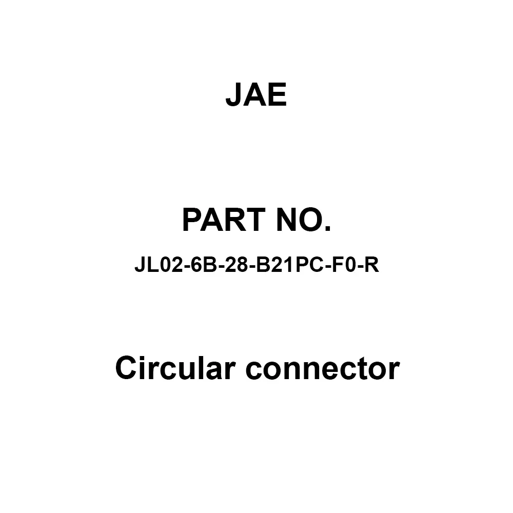 JAE Circular Connector 37 Pole 5000 mΩ Insulation Resistance, JL02-6B-28-B21PC-F0-R (5 Pcs)