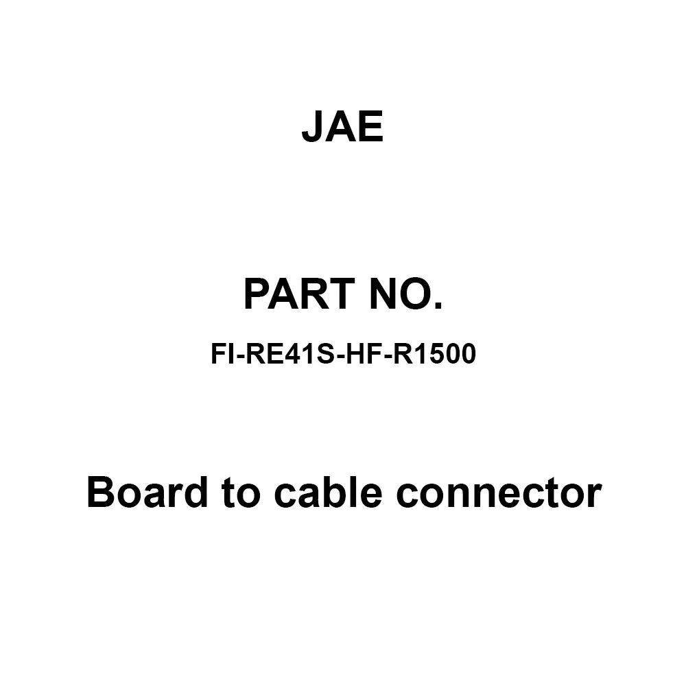 JAE Board To Cable Connector 41 Pole 100 mΩ Insulation Resistance, FI-RE41S-HF-R1500 (1 Roll (1500 Pcs))