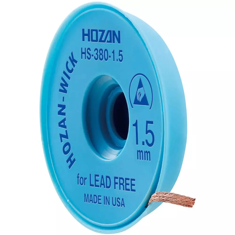 HOZAN Solder Absorption Line Desoldering Wick 1.5mm Width, HS-380-1.5