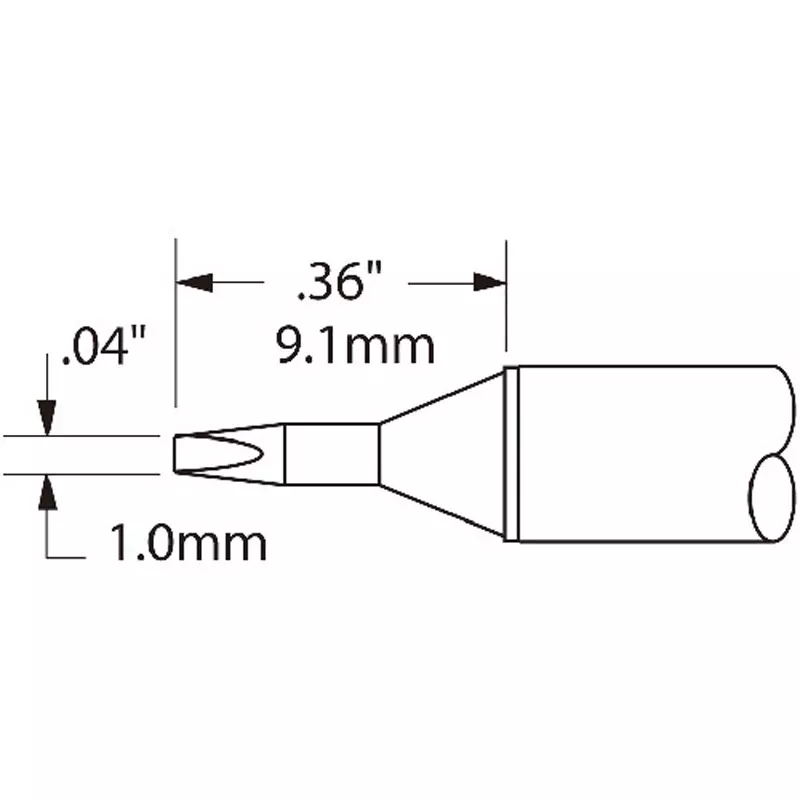 METCAL Chip Cartridge D type 1.0x9.1 mm Standard, CVC-7CH0010S