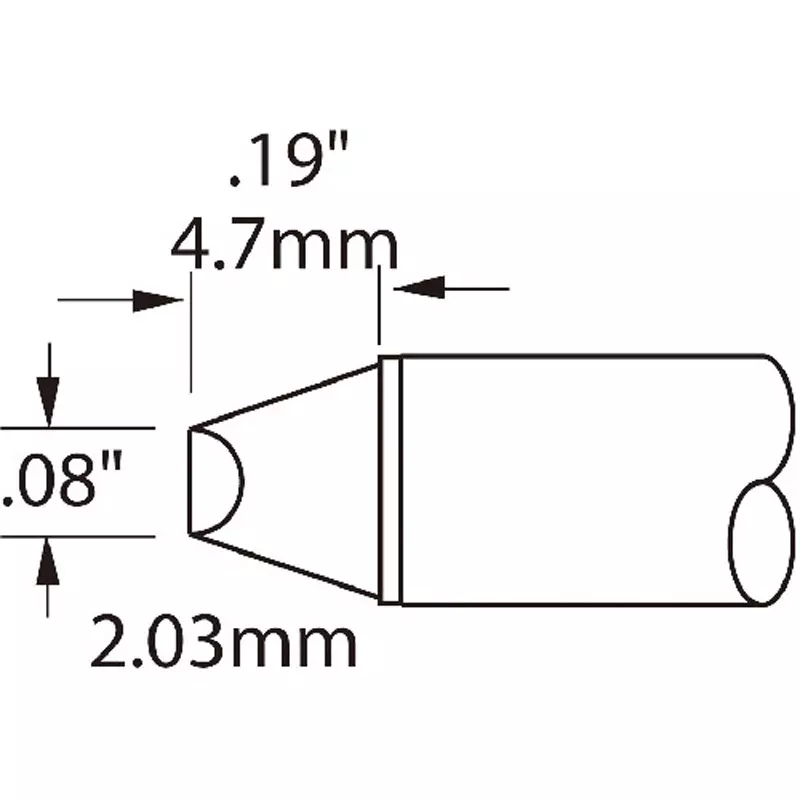 METCAL Chip Cartridge C type 2.0x4.7 mm Standard, CVC-7CH0020S