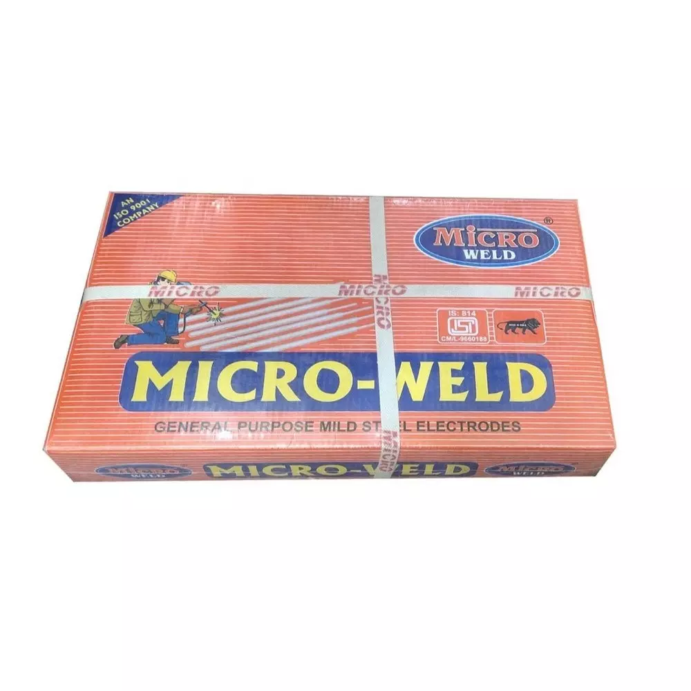 Microweld Mild Steel Welding Rod Grade 6013, AC/DC Operating Current and 4x450 mm Size for Fabrication Purpose