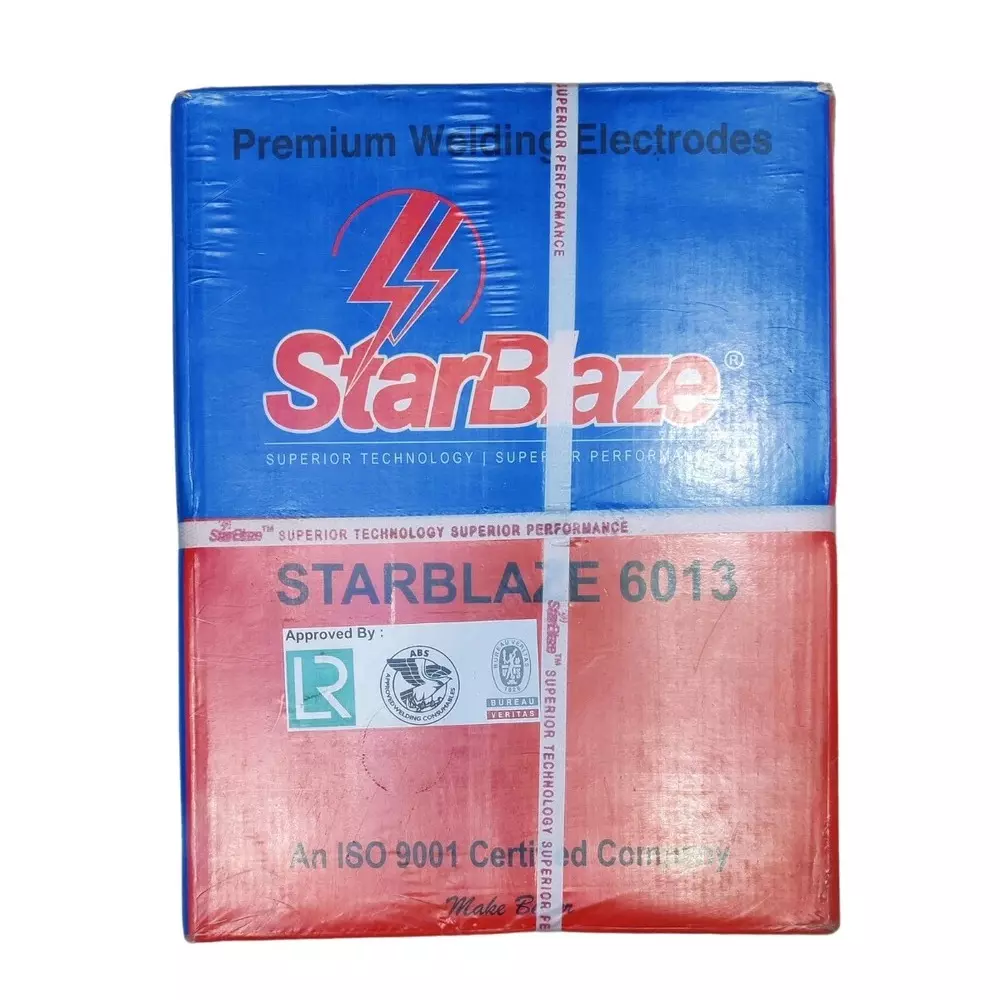 Star Blaze Mild Steel Welding Rod Grade 6013, DC Operating Current and 2.15x450 mm Size for Fabrication Purpose