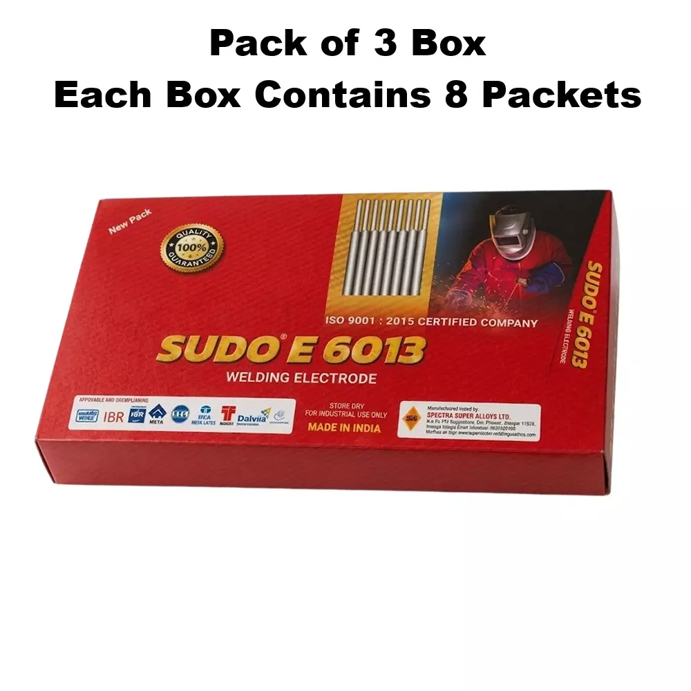 sudo-19-kg-mild-steel-welding-electrode-rutile-coated-e6013-classification-25-mm-diameter-and-350-mm-length-pack-of-3